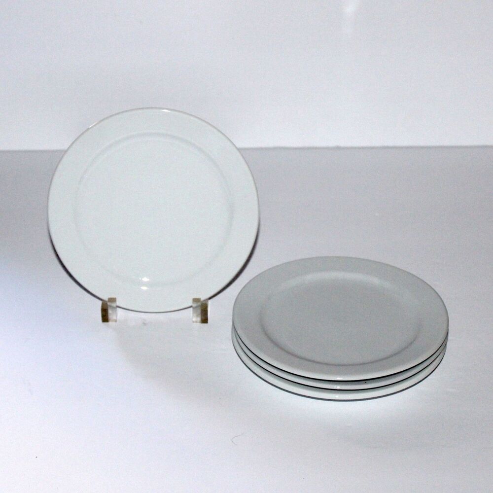 Williams Sonoma Essential White bread plate lot 4 ceramic 6.25”